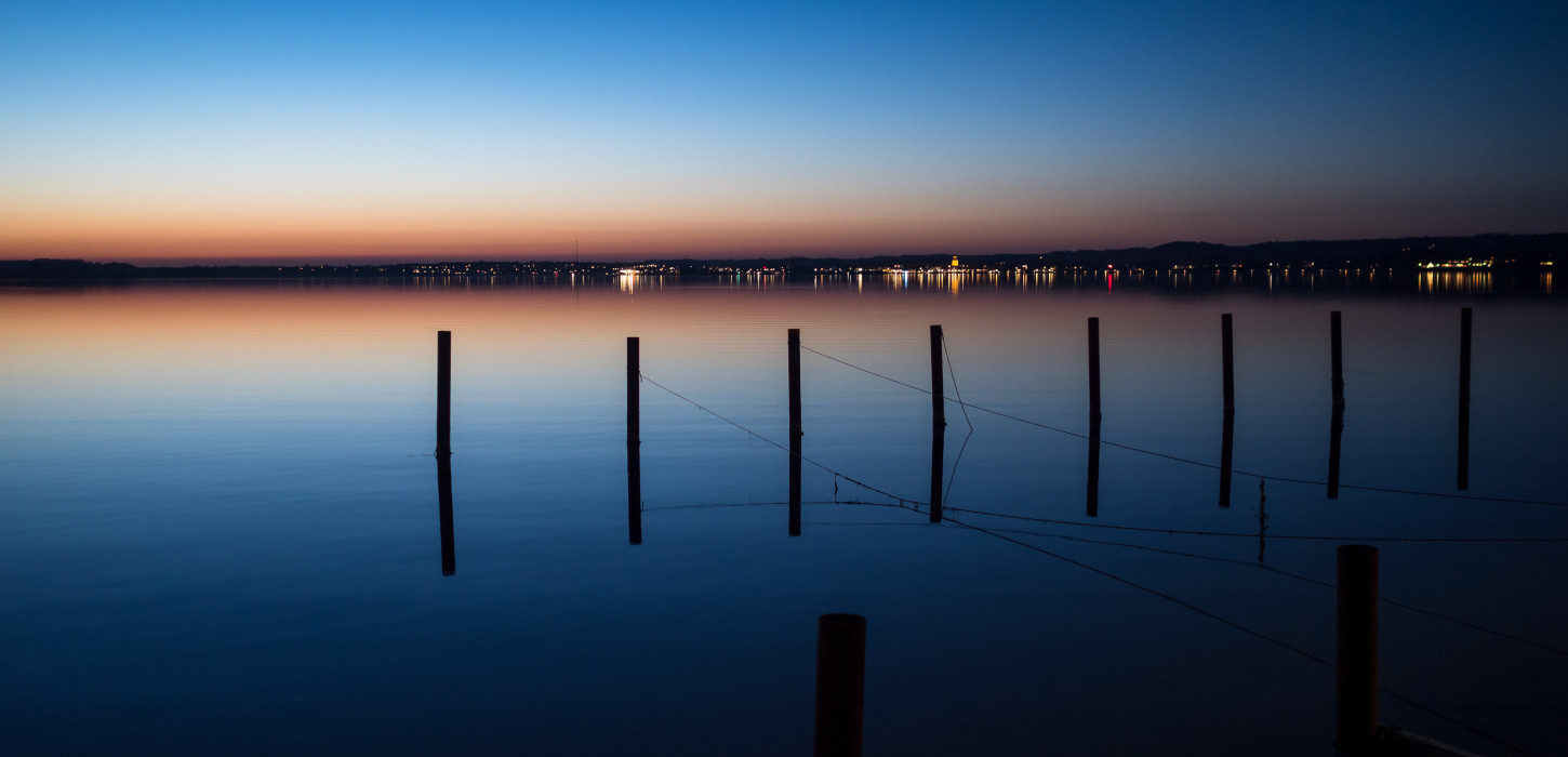 Bjørnø by night vue til Faaborg