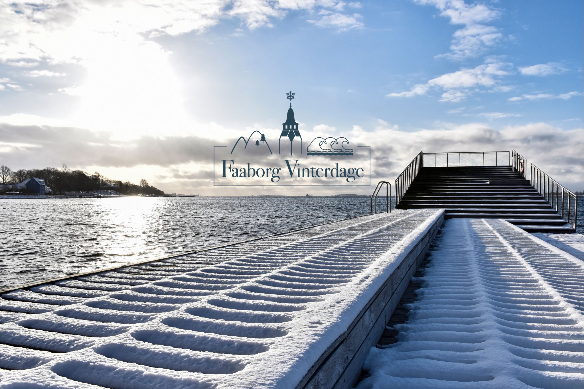 Forside til Faaborg Vinterdage side foto af Faaborg Havnebad med sne